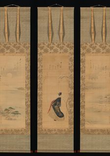 Snow, Moon, and Cherry Blossoms (Yoshiwara in Three Seasons), early 19th century. Creator: Hosoda Eishi