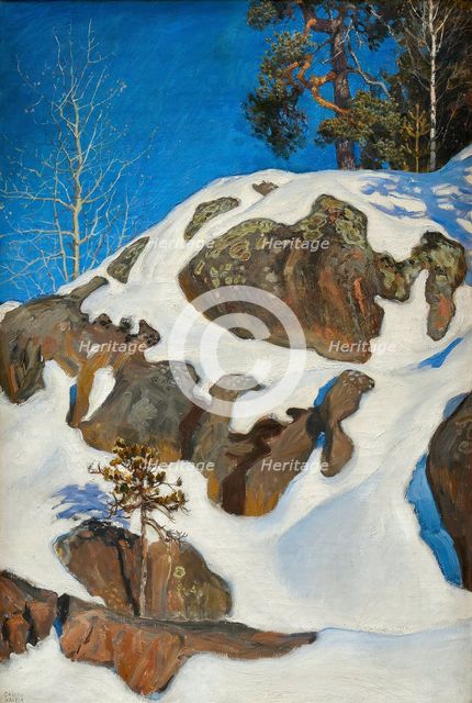 Snow on the cliffs, 1901.