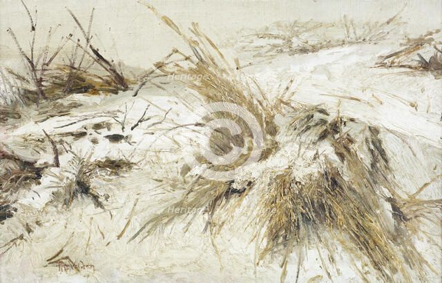 Snow on the sand dunes,  c1889-90. Creator: Petrus van der Velden.