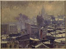 Snow on the scrubland of Montmartre, in 1905. Creator: Georges Chenard Huche