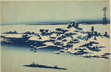 Snow on the Sumida River, Japan, early 1830s. Creator: Ikeda Eisen