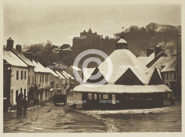 [Snow on cottages]. From the album: Photograph album - England, 1920s. Creator: Harry Moult.