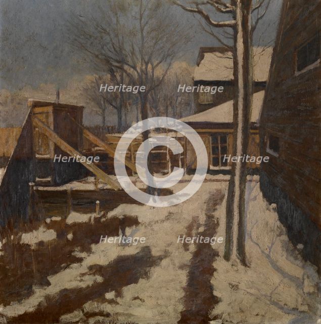 Snow on Linkeroever, c1890s. Creator: Charles Mertens.