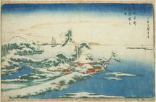Snow on New Year's Day at Susaki (Susaki yuki no hatsuhi), from the series "Famous..., c. 1831. Creator: Ando Hiroshige