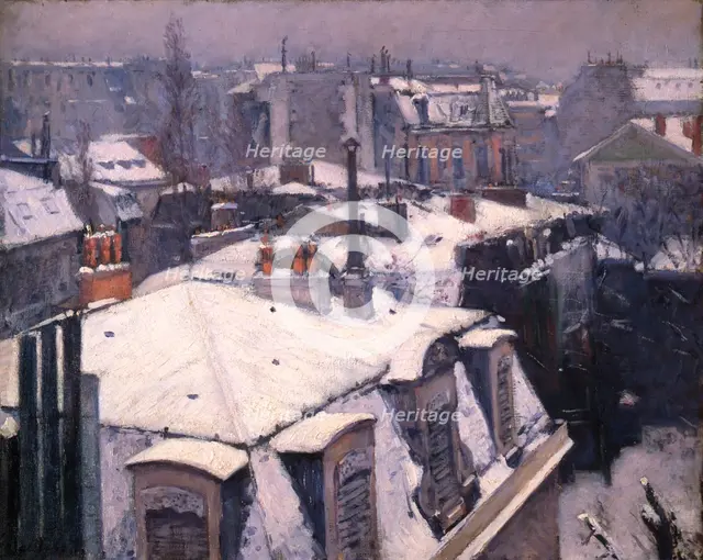 'Snow on Roofs', 1878.  Artist: Gustave Caillebotte