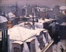 Snow on Roofs 1878. Artist: Gustave Caillebotte