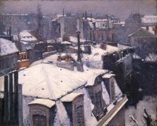 Snow on Roofs 1878. Artist: Gustave Caillebotte