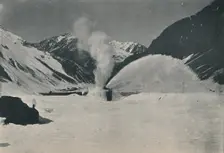 Snow-Plough at Work Among The Andes 1916