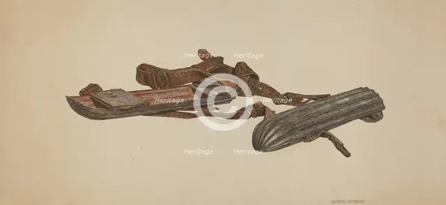 Snow Skates, c. 1940. Creator: Raymond Neumann.