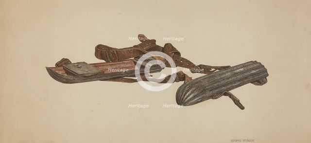 Snow Skates, c. 1940. Creator: Raymond Neumann.