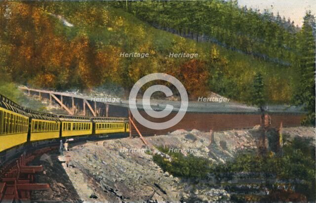 'Snow sheds in the Cascade Mountains', c1916. Artist: Asahel Curtis.