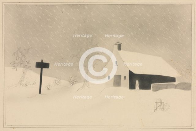Snow Storm in Vermont. Creator: Mary Altha Nims (American, 1817-1907).