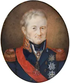 So-called portrait of Charles Felix of Savoy, King of Sardinia, 1821. Creator: Circle of Jean-Baptiste Isabey