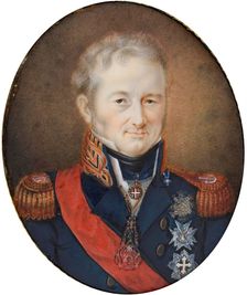 So-called portrait of Charles Felix of Savoy, King of Sardinia, 1821. Creator: Circle of Jean-Baptiste Isabey