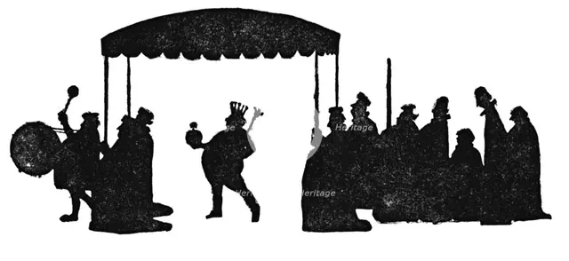 'So Now The Emperor Walked Under His High Canopy', c1930. Artist: W Heath Robinson.