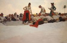 So the Treasure Was Divided. From "The Fate of a Treasure Town", 1905. Creator: Pyle, Howard (1853-1911)