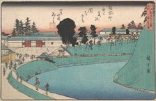 Soto Sakurada Benkei Bori, ca. 1843., ca. 1843. Creator: Ando Hiroshige