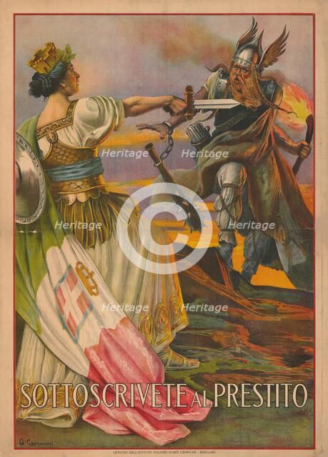 Sottoscrivete al prestito (Signed quickly), 1917.