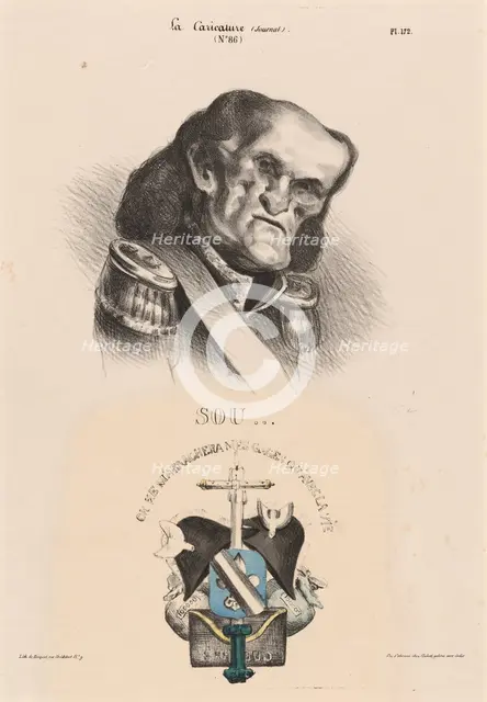 Sou..., 1832. Creator: Honore Daumier.