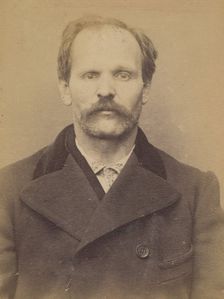Soubrié. François. 39 ans, né à Livignac-le-Haut (Aveyron). Brûleur de café. Anarchiste. 1..., 1894. Creator: Alphonse Bertillon