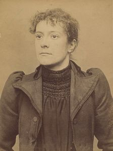 Soubrier. Annette (femme Chericotti). 28 ans, née à Paris Ille. Coutière. Anarchiste. 25/3..., 1894. Creator: Alphonse Bertillon