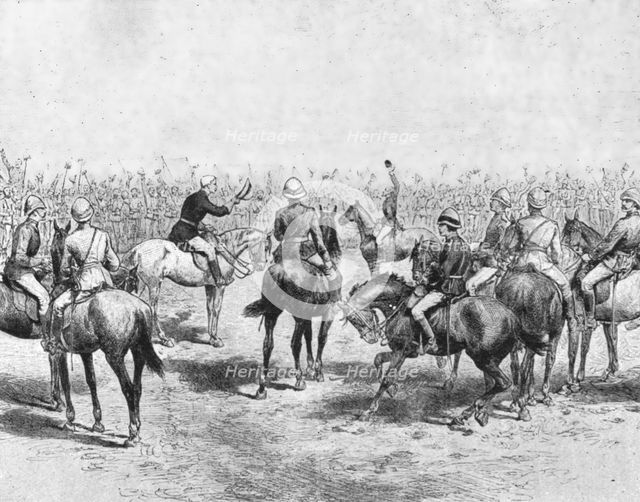 '...Soudan, 1883-85...Wolseley Bidding Farewell to the Australian Infantry...', (1901).  Creator: Unknown.