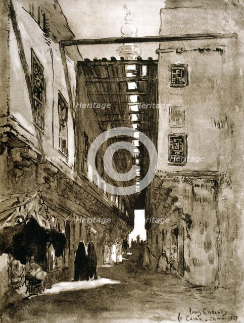 Souks, Cairo, 1928. Artist: Louis Cabanes