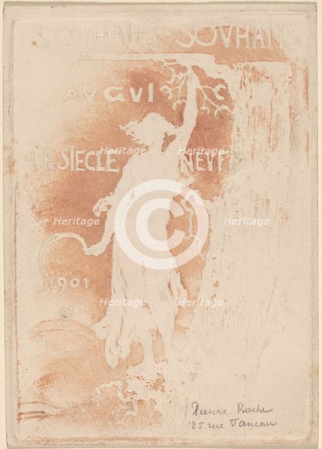 Souhaits Souhaits au Gui Le Siecle Neuf (Best Wishes for the New Century), 1901. Creator: Pierre Roche.