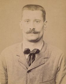 Soulage. Alphonse, Charles. 30 ans, né à Lyon. Menuisier. Anarchiste. 1/3/94., 1894. Creator: Alphonse Bertillon