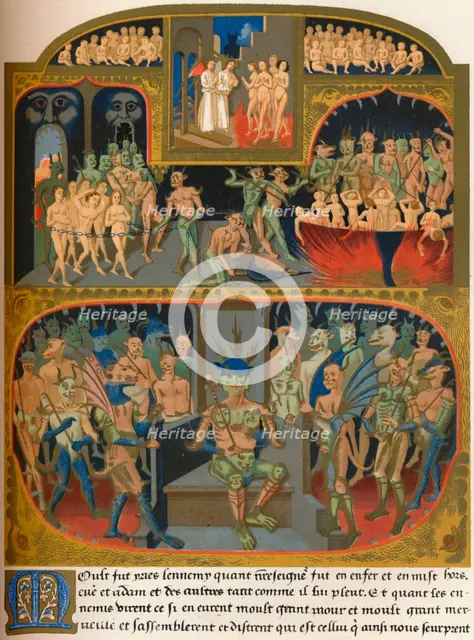 Souls condemned to Hell, second half of the 15th century, (1849). Creator: Kellerhoven.