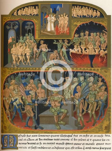 Souls condemned to Hell, second half of the 15th century, (1849). Creator: Kellerhoven.