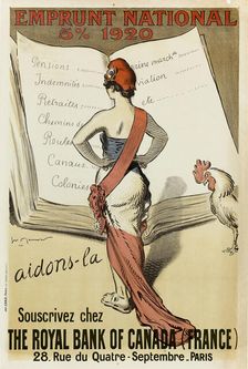 Souscrivez chez The Royal Bank of Canada (France), 1920. Creator: Meunier, Henri Georges (1873-1922)