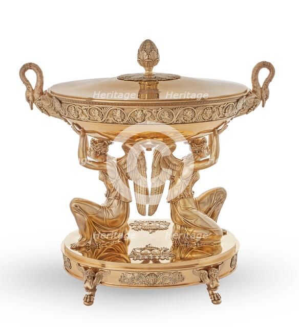 Soup tureen, cover, and liner from the Branicki Service, 1819. Creators: Jean Baptiste Claude Odiot, Pierre-Paul Prud'hon, Adrien Louis Marie Cavelier.