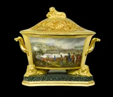 Soup tureen depicting the Battle of Orthez, France, 1814 (1817-1819)