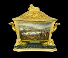 Soup tureen depicting the Battle of Orthez, France, 1814 (1817-1819)