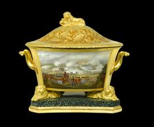Soup tureen showing the Battle of Toulouse, France, 1814 (1817-1819)