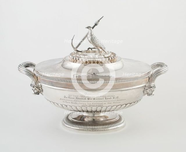 Soup Tureen with Cover from the Hood Service, England, 1806/07. Creator: Paul Storr.