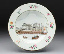 Soup Bowl, Jingdezhen, c. 1750. Creator: Jingdezhen Porcelain