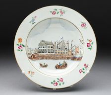 Soup Bowl, Jingdezhen, c. 1750. Creator: Jingdezhen Porcelain