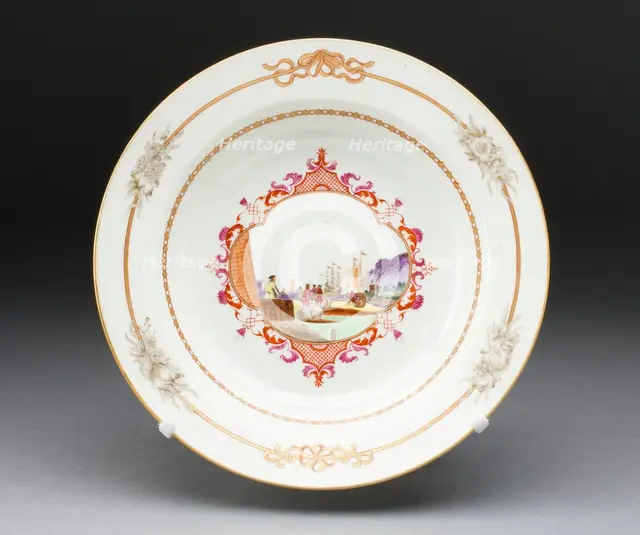 Soup Bowl, Jingdezhen, c. 1750. Creator: Jingdezhen Porcelain.