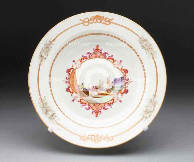 Soup Bowl, Jingdezhen, c. 1750. Creator: Jingdezhen Porcelain.