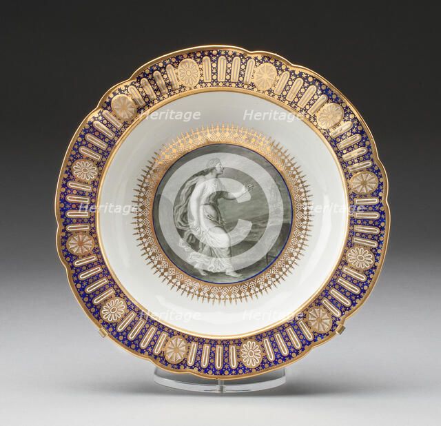 Soup Plate from the "Hope Service" Made for the Duke of Clarence, Worcester, c. 1792. Creator: Royal Worcester.