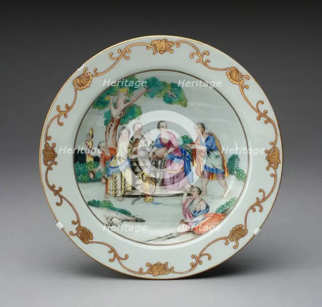 Soup Plate, Jingdezhen, c. 1750. Creator: Jingdezhen Porcelain.