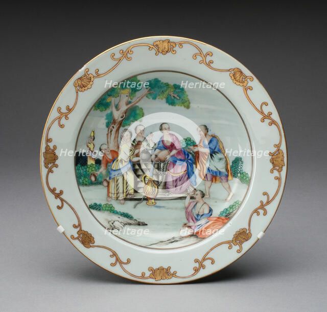 Soup Plate, Jingdezhen, c. 1750. Creator: Jingdezhen Porcelain.