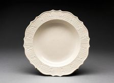 Soup Plate, Staffordshire, 1750/59. Creator: Staffordshire Potteries