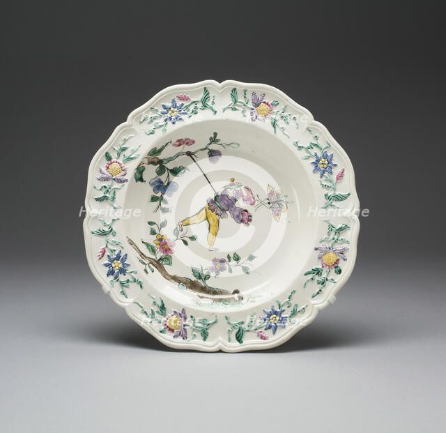 Soup Plate, Staffordshire, c. 1760. Creator: Staffordshire Potteries.