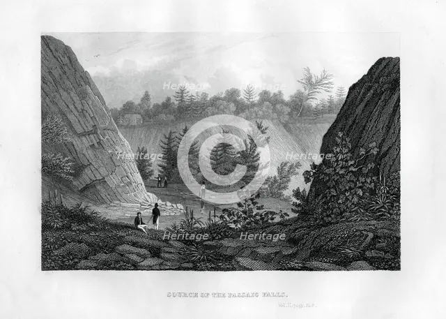 'Source of the Passaic Falls', New Jersey, 1855. Artist: Unknown