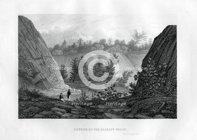 'Source of the Passaic Falls', New Jersey, 1855. Artist: Unknown