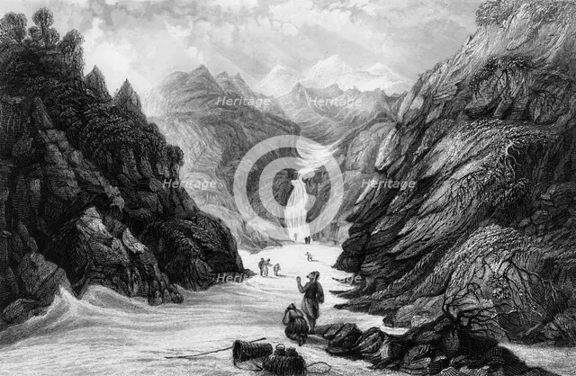 'Source of the River Jumna', 1838. Creator: George Francis White.