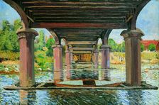 Sous le pont de Hampton Court (Under the Bridge at Hampton Court), 1874